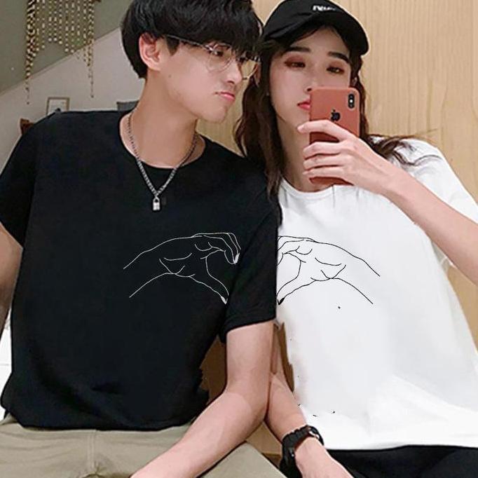 kaos couple bareng doi kekinian baju pasangan finger love