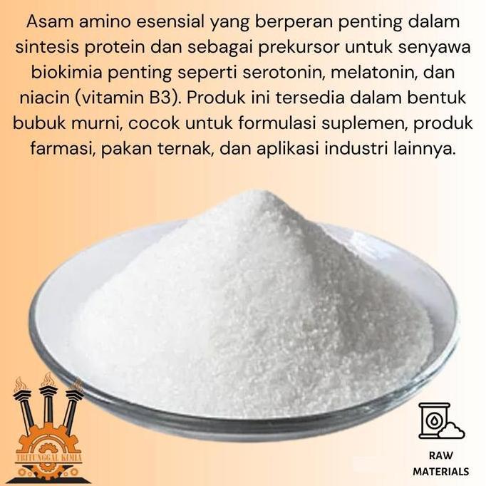 Raw Material Suplemen L-Tryptophan Powder 1Kg / Bubuk Asam Amino L Tryptophan Food Grade