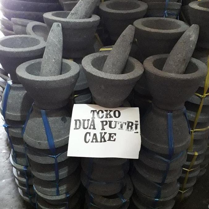 Lansungkirim- Lumpang Bubut Batu 16Cm+Alu