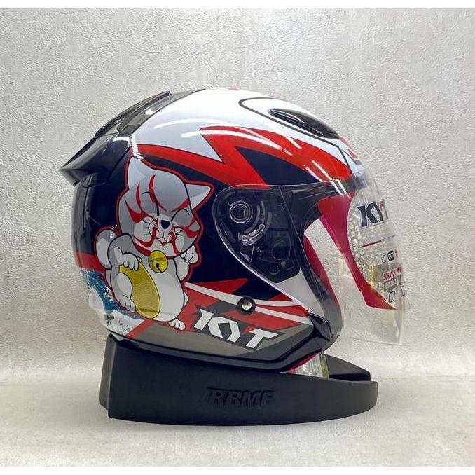 TERLARIS KYT DJ MARU ALL MOTIF STANDAR KACA BENING - HELM KYT HALF FACE SINGLE VISOR COWOK CEWEK TER