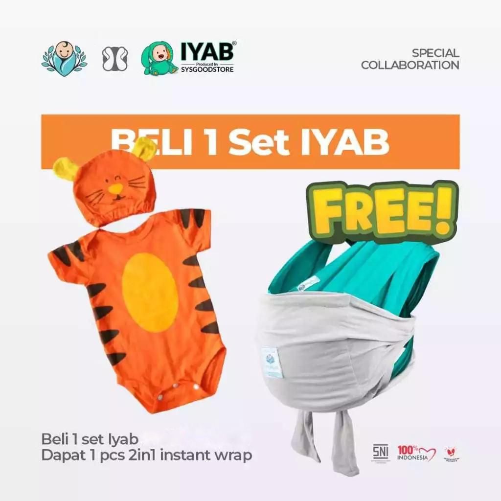 BAYIKU.ID X IYAB baju bayi jumper bayi harimau katun unisex