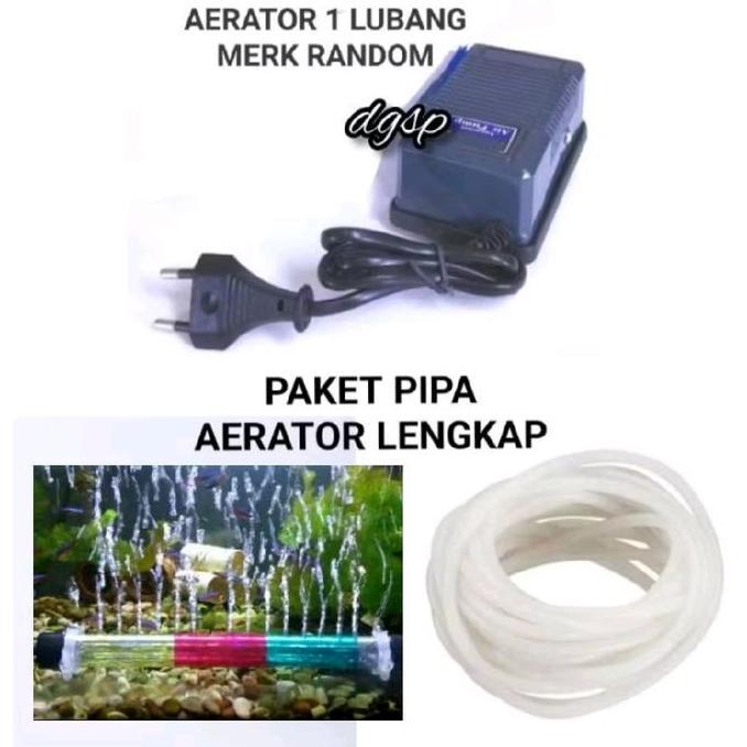 Fisch- Paket Pipa Aerator Selang Dan Mesin Aerator Aquarium Lengkap