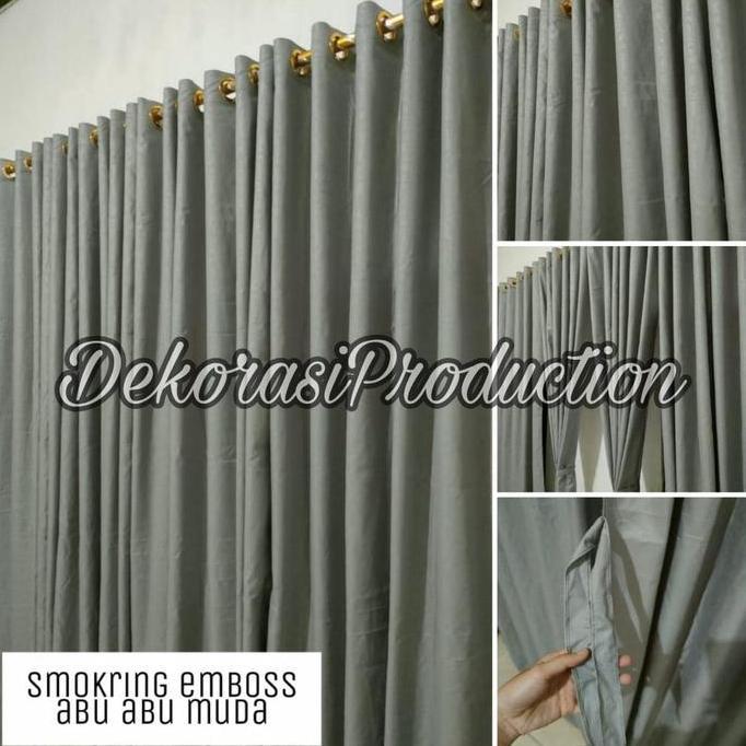 GAVANISTORE - GORDEN SMOKRING 12 RING 6 GELOMBANG MOTIF EMBOS ABU POLOS/ GORDEN JENELA POLOS/ GORDEN