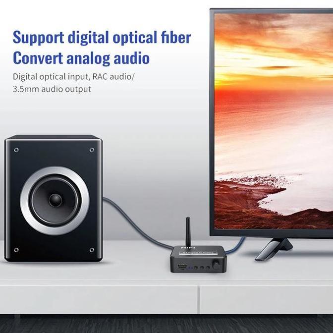 Voce- Dac Digital To Analog Audio Bluetooth 5.3 Converter Optical To Rca Aux