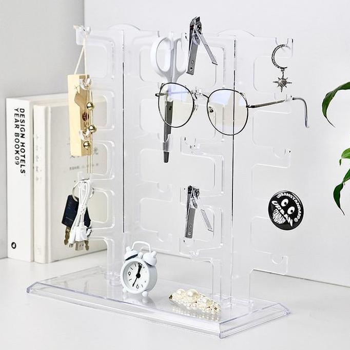 Sunn- Rak Kacamata Akrilik Display Pajangan Kacamata 4Susun /Plastik Display Kacamata /Tempat Rak Di