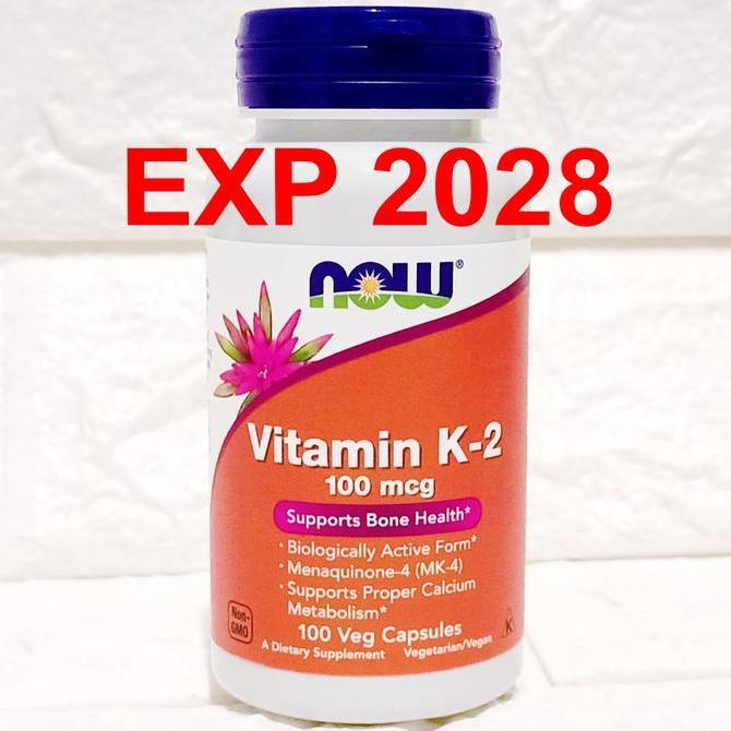 TERMURAH - Now Foods Food Vitamin K 2 K-2 K2 Vit K2 100 mcg 100mcg 100 Veg Caps