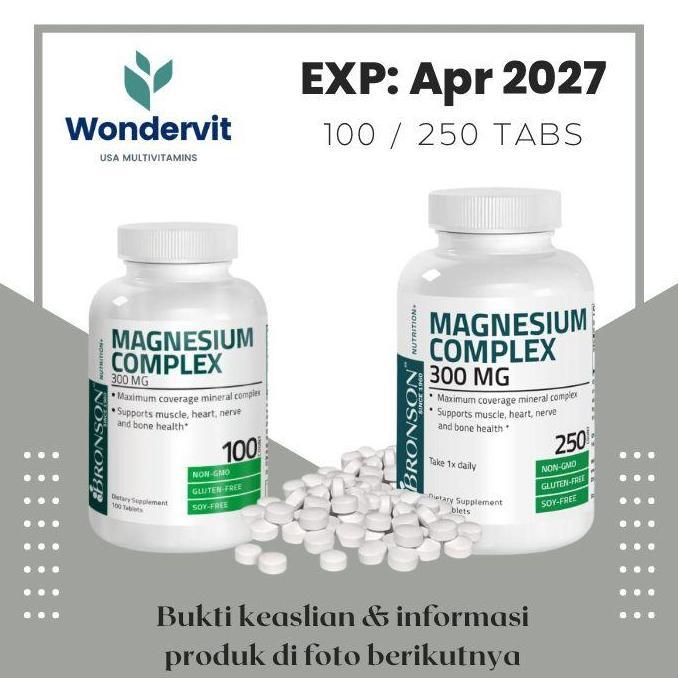 BEBAS ONGKIR - Bronson Magnesium Complex 300 Mg Oxide Citrate Carbonate Original USA