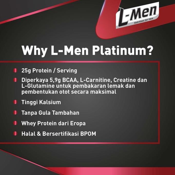 Erganzen- Twin Pack: L-Men Platinum Choco Latte 800Gr 1,7Lbs - 25G Whey Protein - 21 Serving - 5,9G 