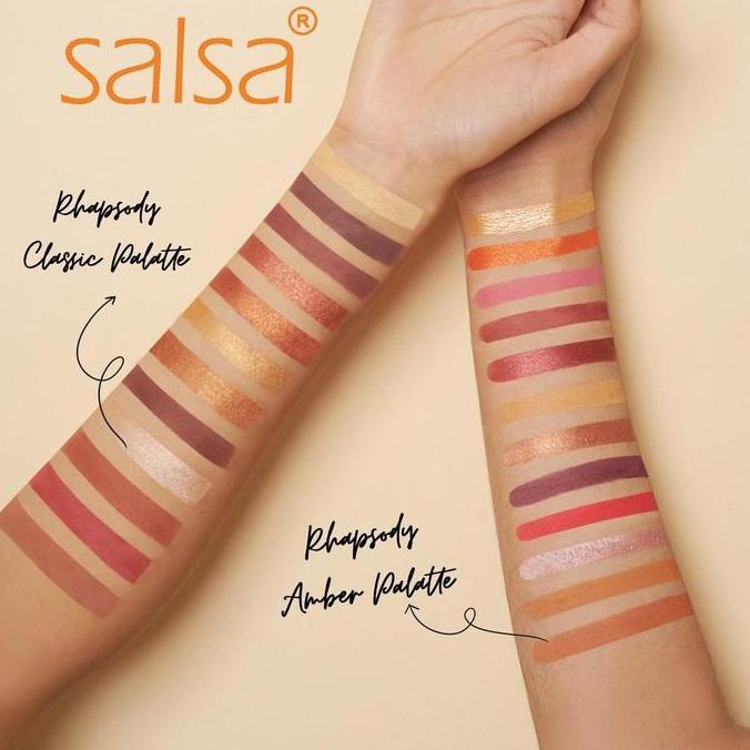 Auge- Bpom Salsa Rhapsody Face Palette Eyeshadow Eye Shadow Salsa Perias Mata Amber Classic