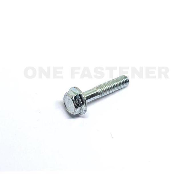100 PCS K10 BAUT FLANGE BOLT M6X30 PUTIH BAUT TOPI 10 PANJANG 3CM PROMO