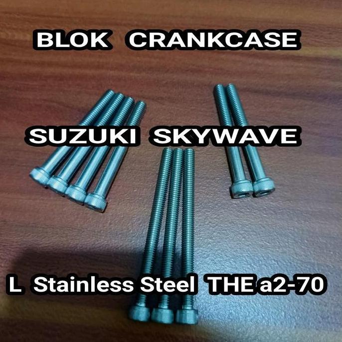 BAUT BLOK CRANKCASE BAK KRUK AS SKYWAVE L STAINLESS PROMO