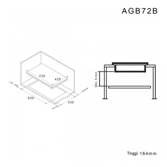 Promo Azalea Kompor Tanam Agb72B - Gas, Cooker
