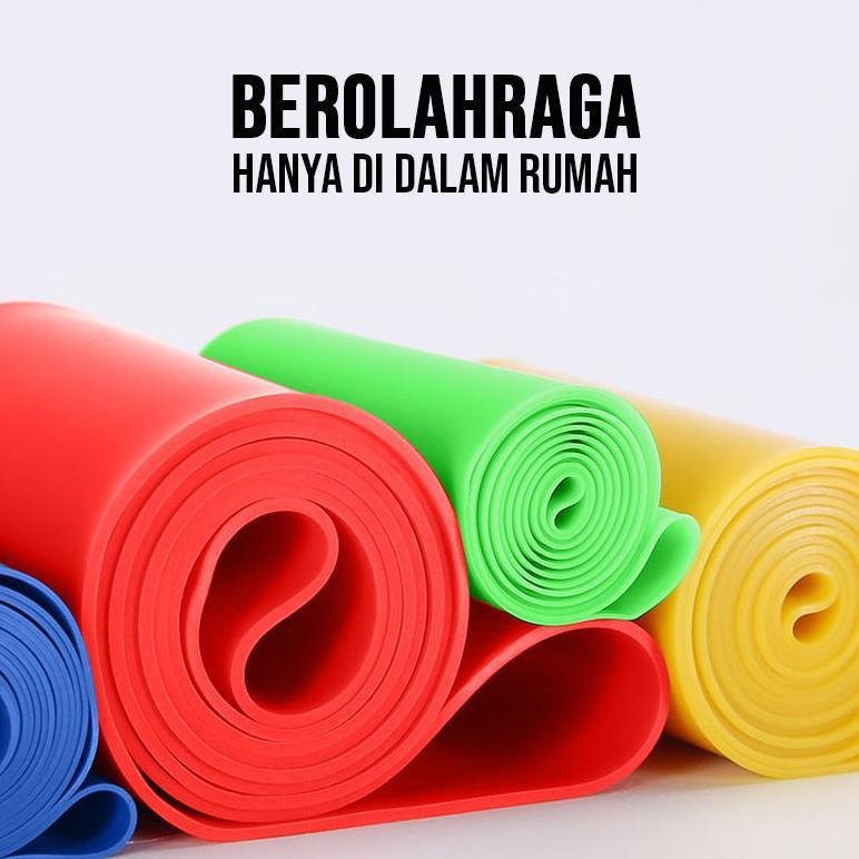 BESTPROMO RESISTANCE BAND KARET OLAHRAGA ALAT OLAHRAGA KAKI & PANTAT BAHAN KUAT & ELASTIS KETEBALAN 
