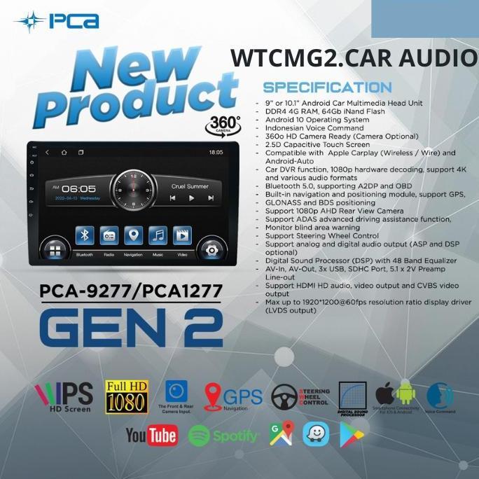 Promo head unit android pca gen 2 ram 4/64 GB 9 dan 10 inch Diskon