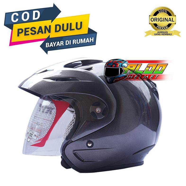 HELM KYT | HELM | KYT ROMEO | Helm KYT romeo solid GUNMETAL ori | half face | kyt model topi terbaru