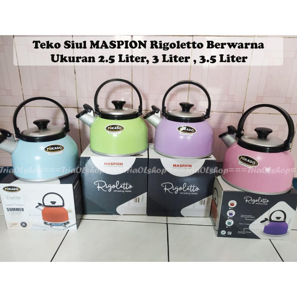 Maspion Teko Siul 2.5 Liter, 3 Liter, 3.5 Liter, 5 Liter / Teko Siul Mikado Rigoletto / Ceret Bunyi