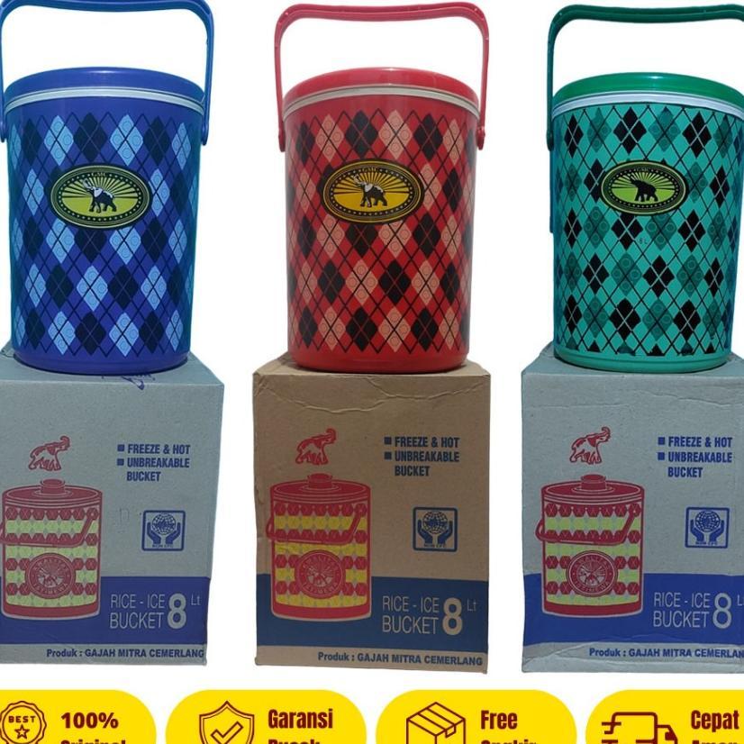 Rice Ice Bucket / Thermos Es Batu / Termos Nasi / Temos Es (Kapasitas 8L)