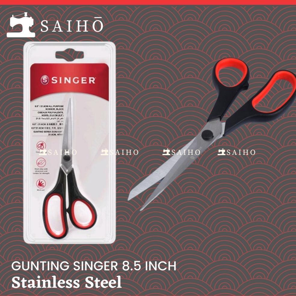 [Singer] Gunting Potong Bahan Kain Singer 8.5" | All Purpose Tailor Scissors