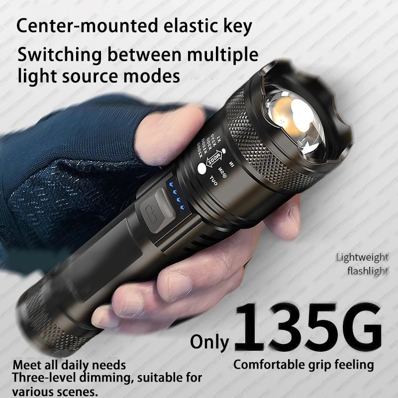 VentasCodSenter Led Super Terang Jarak Jauh Anti Air Senter Led Usb Rechargeable Senter