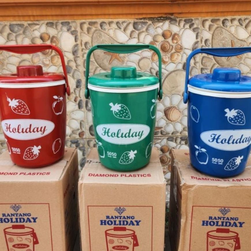 Rice Bucket Mini 2,5 Liter Air, Termos Es/Termos Nasi Makanan/Rantang Holiday, Tulip T10