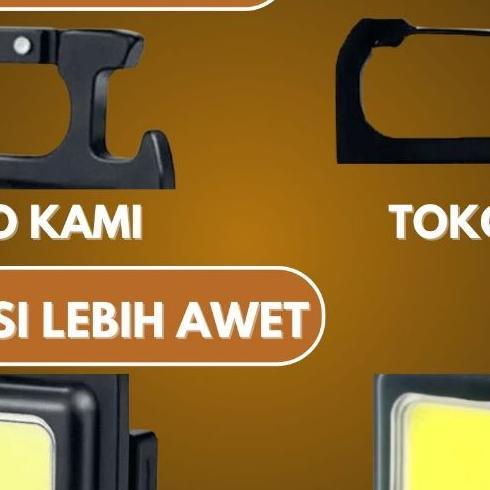 Senter Mini Led Cob Gantungan Kunci Besi Lampu Kecil Keychain Camping Alumunium Cas Usb Type-C