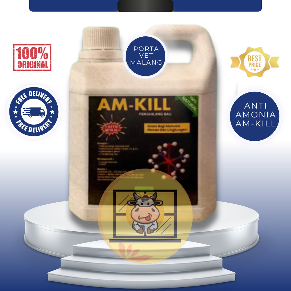 Amkill 1 Liter Am Kill - Penghilang Bau Amonia Ayam Broiler Petelur Bebek Puyuh