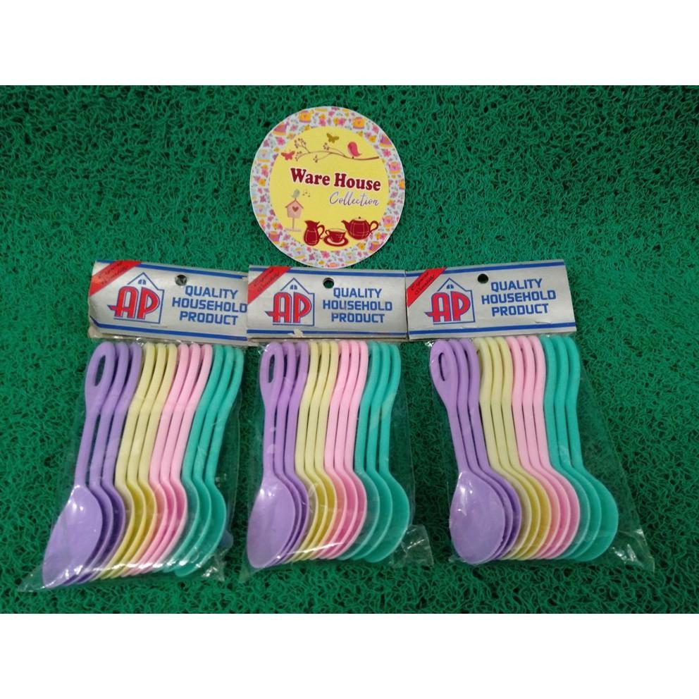 SENDOK ES PLASTIK, SENDOK PLASTIK WARNA AP PANJANG & PENDEK / SENDOK PLASTIK / SENDOK ES