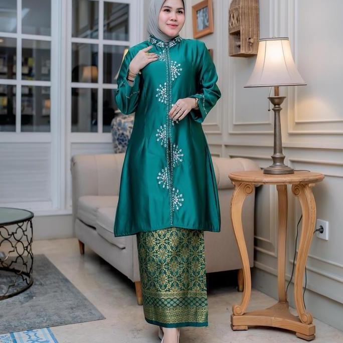 Kebaya setelan songket - Atasan kebaya modern dan elegan 2024 - kebaya Hitam songket wisuda - baju k
