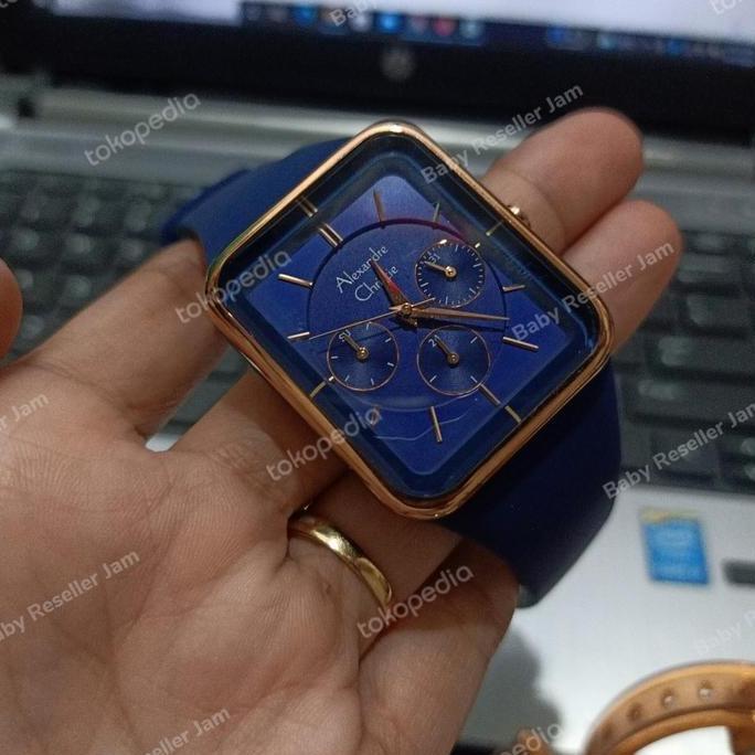 Jam Tangan Wanita Alexandre Christie AC2744 AC 2744 Biru Orinal