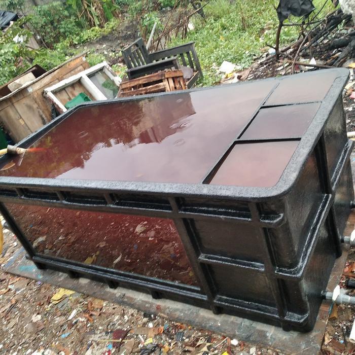 kolam ikan fiberglass face kaca