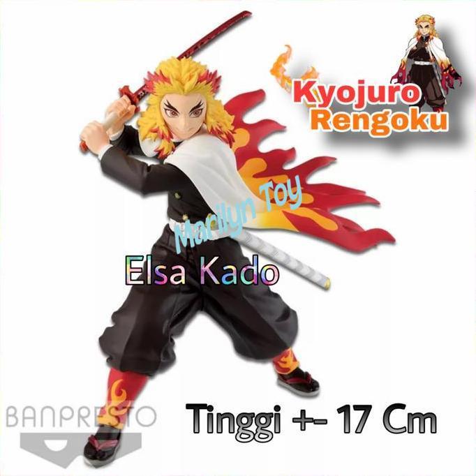 Figure Kyojuro Rengoku Kimetsu No Yaiba Demon Slayer Pajangan Statue