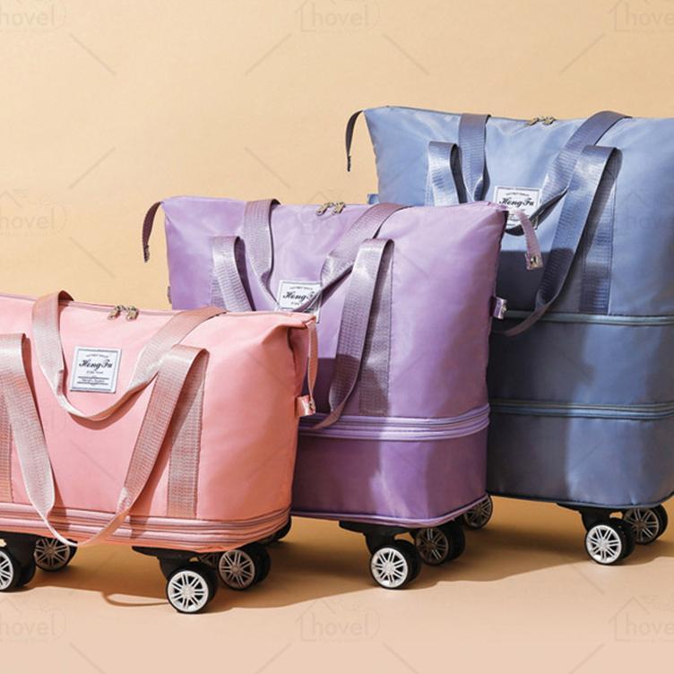 Tas Mudik Jumbo Dengan Roda Travel Bag Besar 3 Tingkat Trolley Duffel Bag Premium Waterproof Multifu