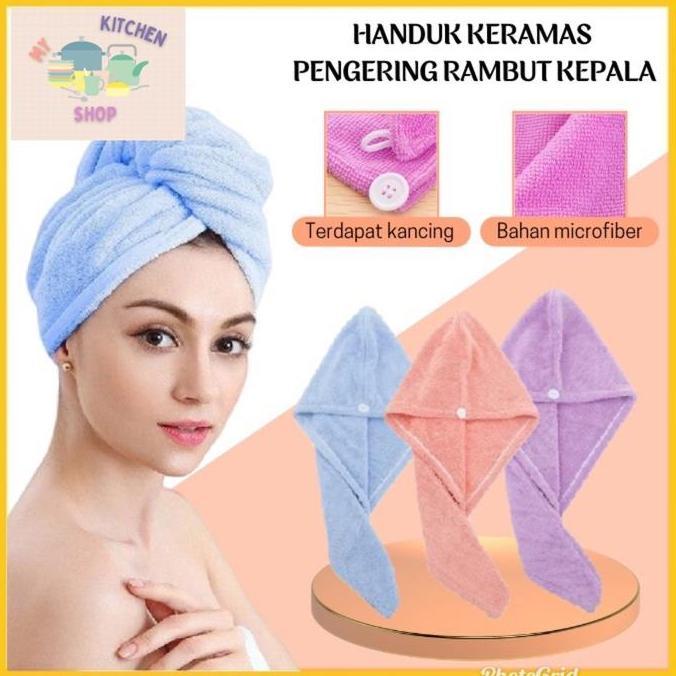 ODONTY Handuk Pengering Rambut Microfiber / handuk pengering rambut kepala / handuk pengering rambut