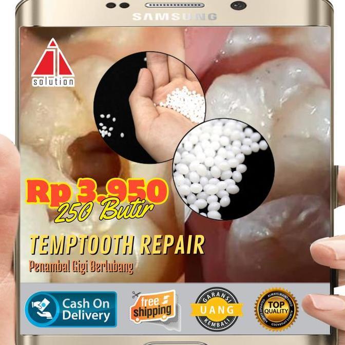 BIBULAS Penambal Gigi 250 Butir - Temptooth Gigi Palsu 250 Butir