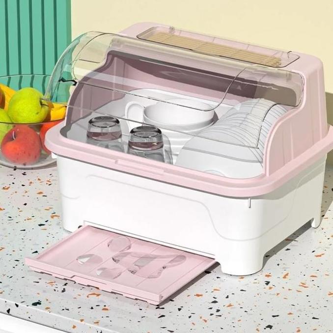 DIMOCAR TM Rak Piring Dapur / Rak Piring Dengan Tirisan Air / Tempat Piring R1373