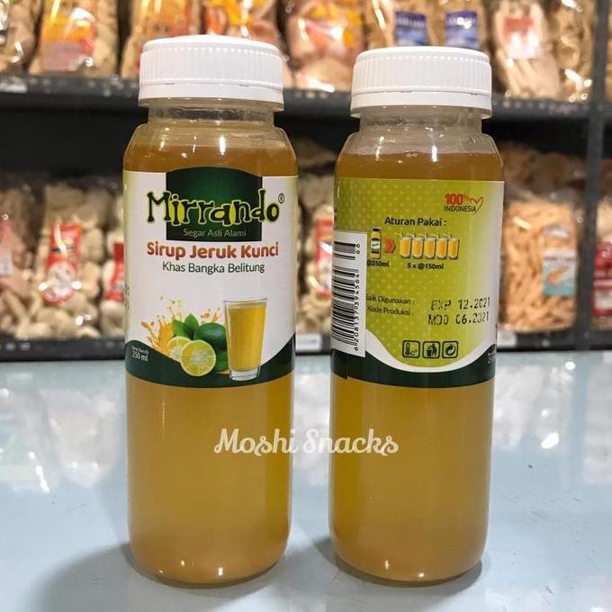 Sirup Jeruk Kunci Mirrando Asli Bangka 250Ml / Jeruk Sonkit Kasturi Lemoncui / Syrup Bangka Belitung