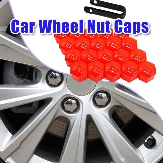 SERICUSS Tutup sekrup mobil 1 Set Isi 20 19/21mm Velg Mobil Tutup Baut Cover Lugnut Nilon Murah (Ter