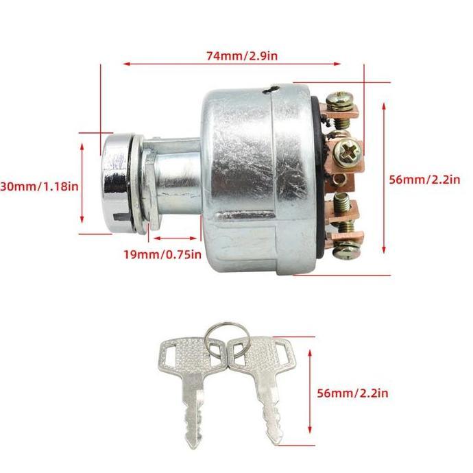 SERICUSS Kunci Kontak Mobil Universal Rubahan Starter Switch Kunci Kontak Diesel Universal Excavator