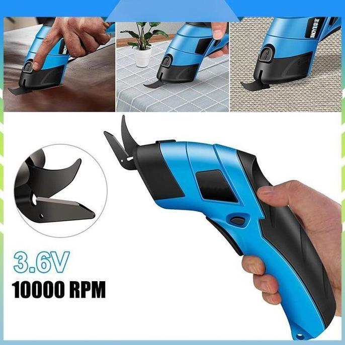 DIMOCAR Pemotong Kain Elektrik 3.6V/2000mAh Gunting Elektrik Pemotong Kain