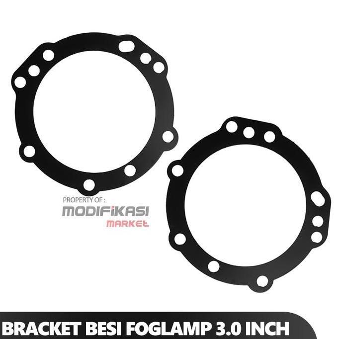 QROPSNO Adaptor Besi Bracket Foglamp BILED 3inch Universal untuk Foglamp AVANZA XENIA AGYA AYLA SIGR