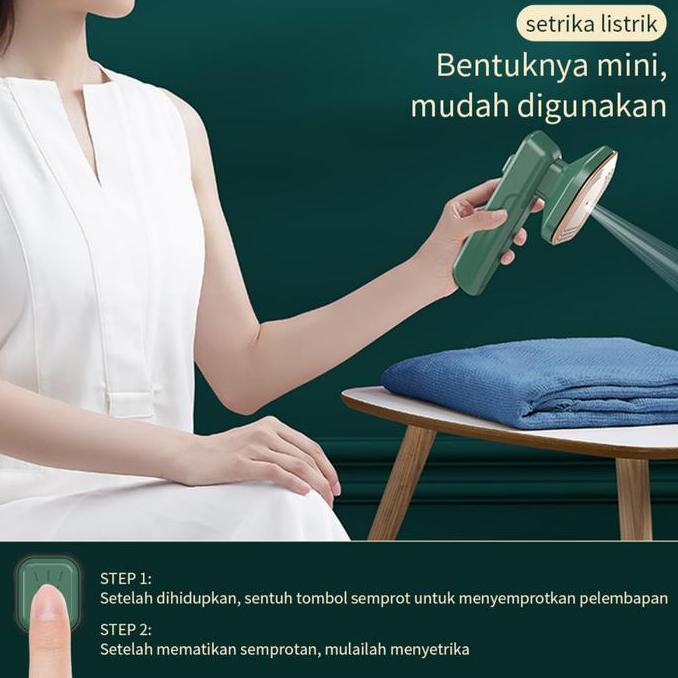 CRASOS Setrika Uap Mini Portable Listrik - Setrika Gantung Portable Hemat Listrik untuk Laundry
