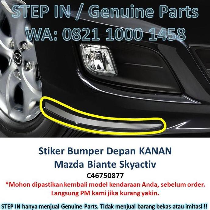 STIKER BEMPER MAZDA BIANTE SKYACTIV STICKER BUMPER DEPAN BELAKANG ORI FORSALE