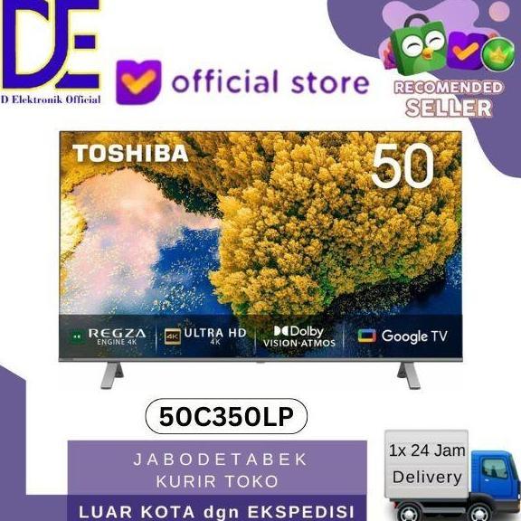 Toshiba Smart Tv Google 50C350LP  Dolby Atmos Led Smart Android 50 Inch Uhd 4K