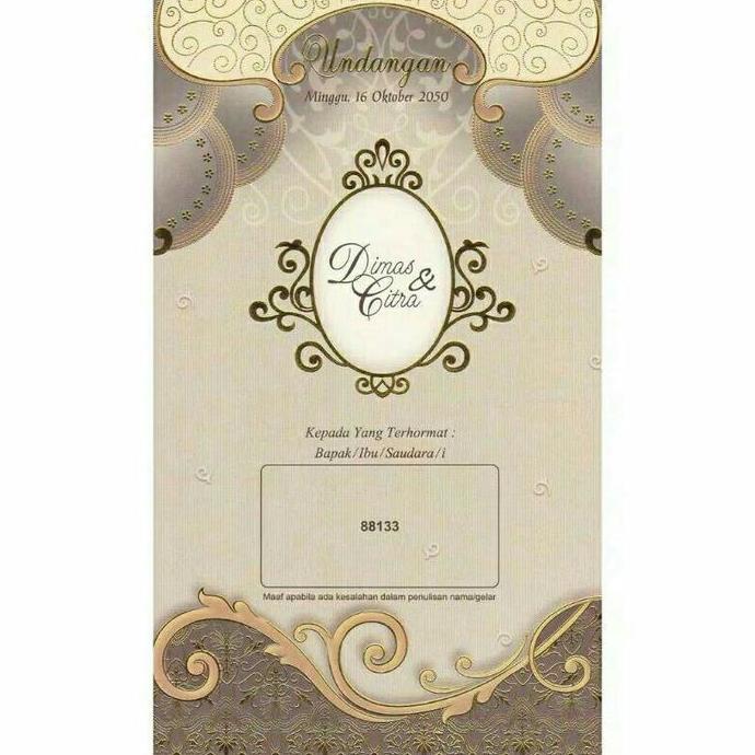 Undangan Blangko kosong ERBA 88133 isi 100 Lembar