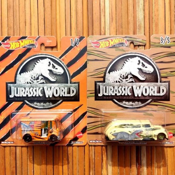HOTWHEELS PREMIUM JURASSIC WORLD PARK UNIMOG TOUR BUS BREAD BOX DODGE