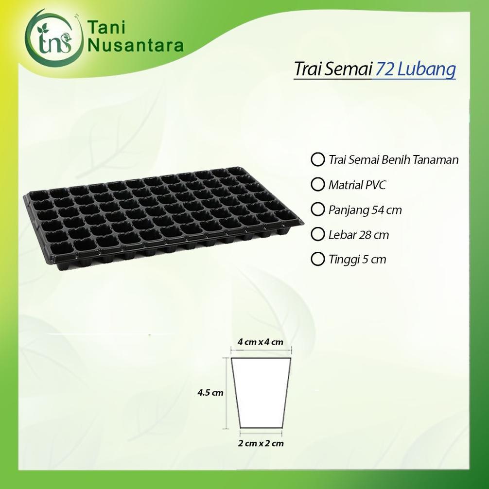 Tray Semai Tanaman Tebal 72 Lubang Cocok Tomat, Cabe, Sayur Daun