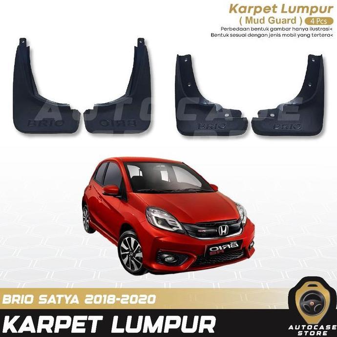 Karpet Lumpur Brio Satya 2018 2019 2020 2021 2022 2023 2024 2025 Up 1Set 4Pcs Pnp Aksesoris Mobil He