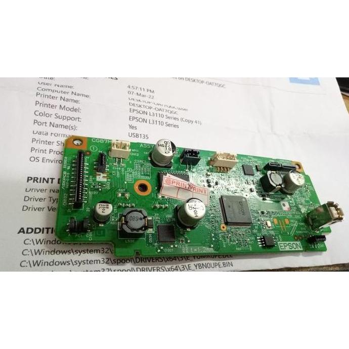 mainboard Epson L3110 logic board Epson L3110 3110 cabutan unit mulus