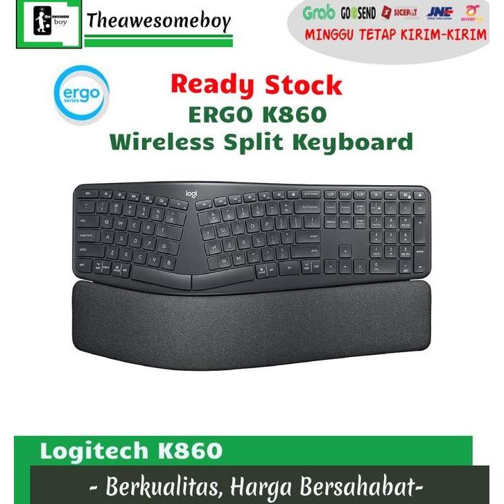 Logitech Ergo K860 Wireless Bluetooth Split Keyboard Multi Device