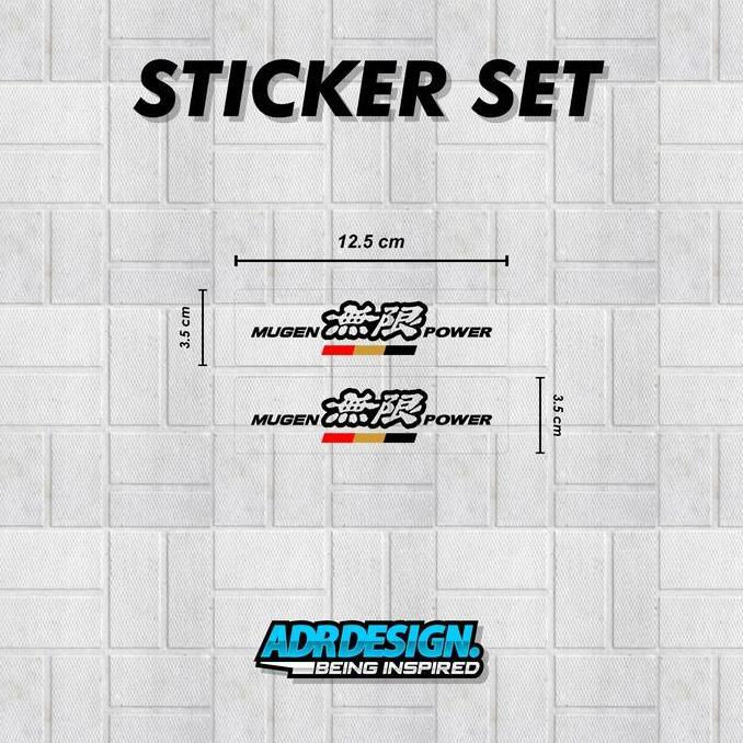 STICKER SPOILER MUGEN GT WING CIVIC FD FD1 FD2 FD2R TERBARU